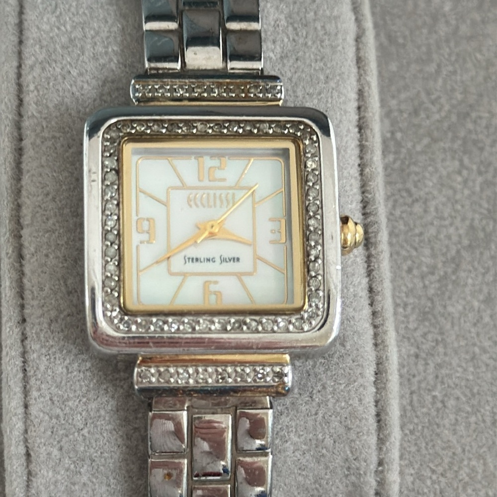 ECCLISSI DIAMONDS 925 silver shell watch